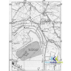 verd106 Topografische kaart het gearceerde gedeelte geeft weer waar het castellum Carvium heeft gelegen F00003272